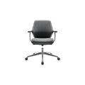 **Ergonomische bureaustoel met grijze bekleding en armleuningen**