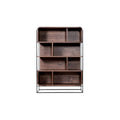 **Technische titel in het Nederlands: "Moderne houten boekenkast met metalen frame"**