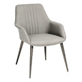 **Moderne fauteuil met stoffen bekleding en houten poten**